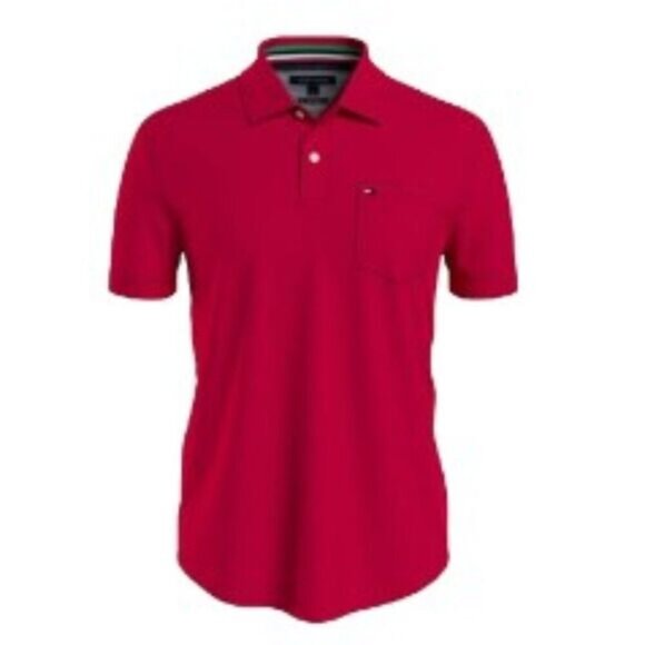 Tommy Hilfiger Lex Short Sleeve Classic Apple Red XL NWT - Picture 1 of 2